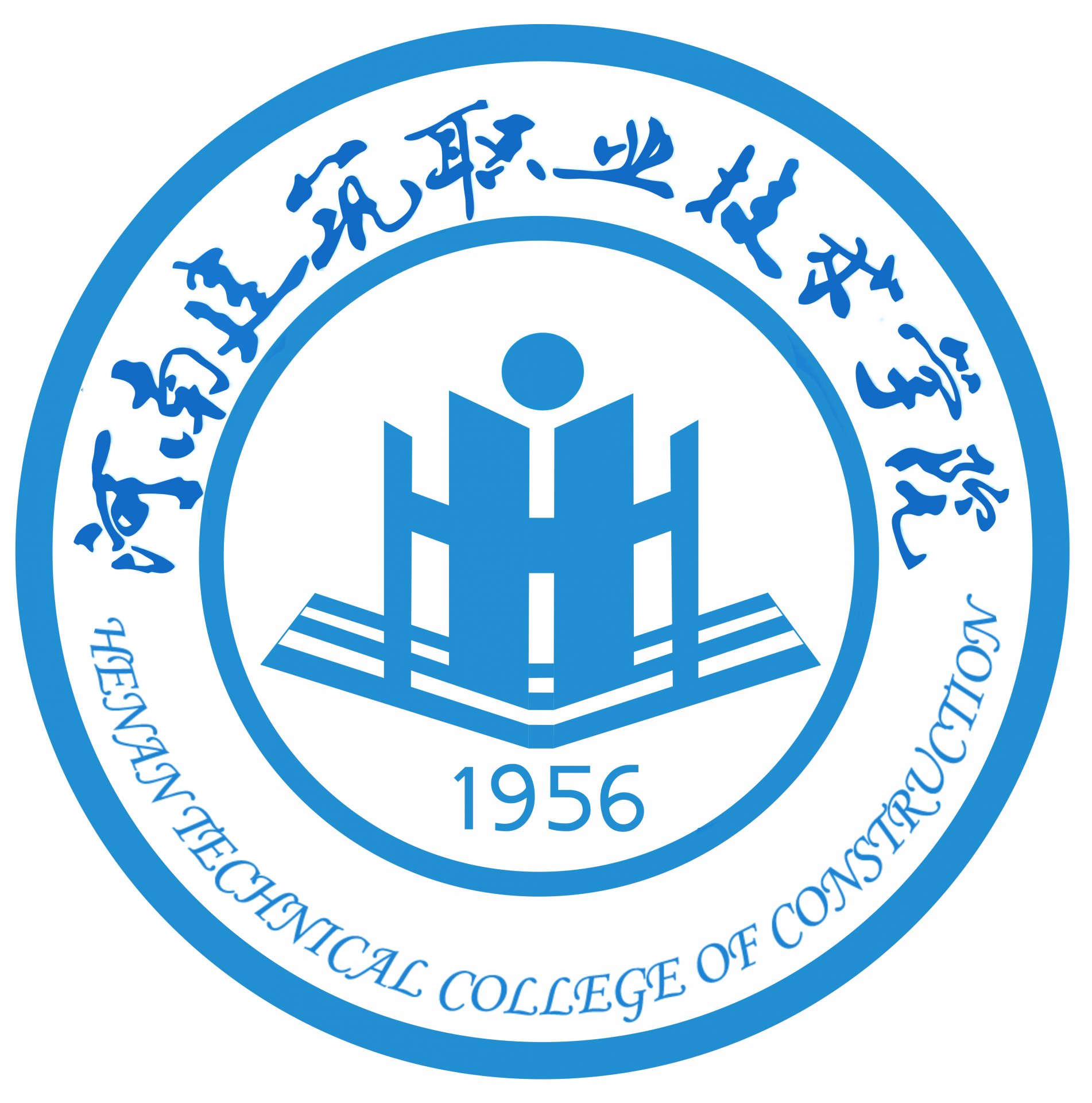 配以中英文校名和两个同心圆